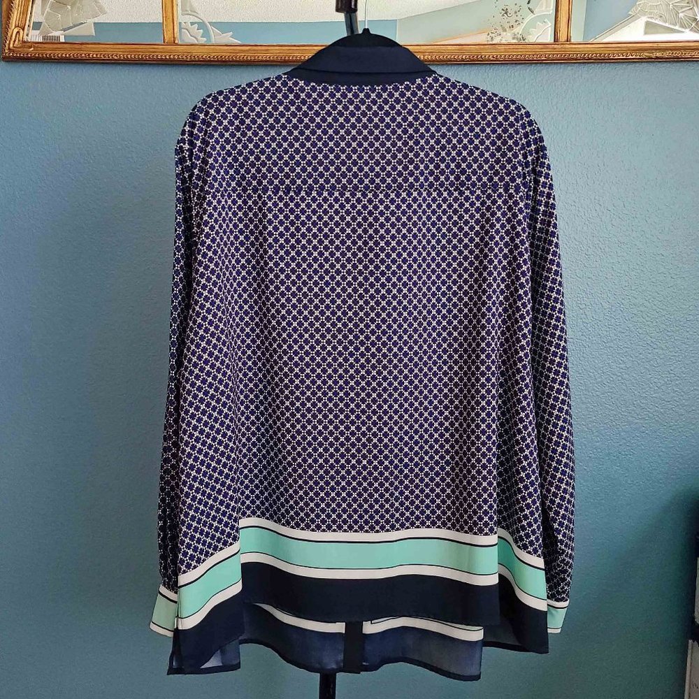 VINCE CAMUTO ~ NWOT ~ Downtown Oasis Geo Print Blouse 3X - Picture 4 of 9